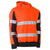 Award Safety Bisley Hi Vis Hoodie Stretchy Taped Fleece BK6815T Orange Navy Front