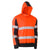 Award Safety Bisley Hi Vis Hoodie Stretchy Taped Fleece BK6815T Orange Navy Front