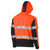 Award Safety Bisley Hi Vis Hoodie Stretchy Taped Fleece BK6815T Orange Navy Rear