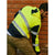 Award Safety Bisley Hi Vis Hoodie Stretchy Taped Fleece BK6815T Tradie Rear