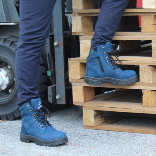 Steel Blue Southern Cross Zip Blue Work Boot AfterPay ZipPay