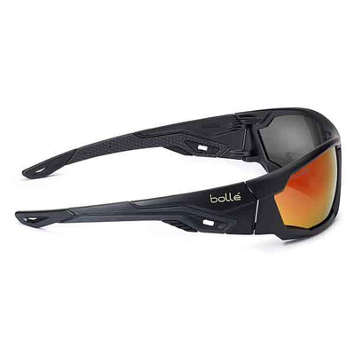 Bolle Safety MERCURO Grey / Black Temples Red Flash Polarised Lens Side View