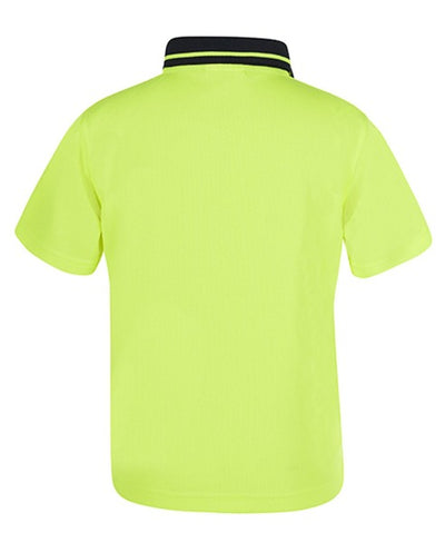 Award Safety JBs Hi Vis Toddler Polo Shirt 6HVNC Lime Back View
