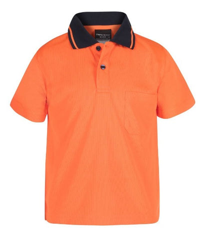 Award Safety JBs Hi Vis Toddler Polo Shirt 6HVNC Orange Front View