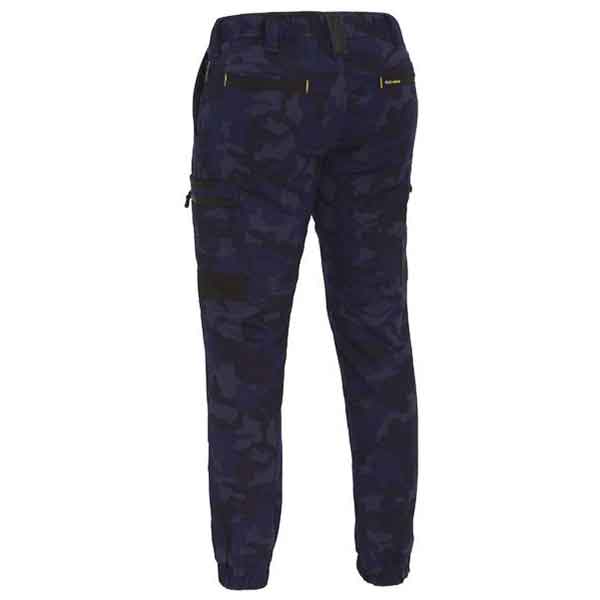 Award Safety Bisley FLX and Move Stretch Camo Cargo Pants BPC6337 Navy Back