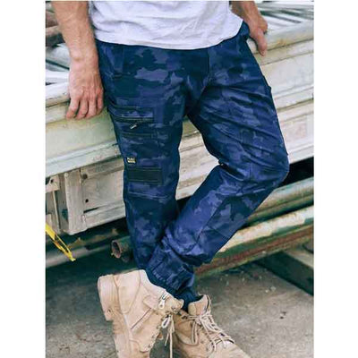 Award Safety Bisley FLX and Move Stretch Camo Cargo Pants BPC6337 Navy