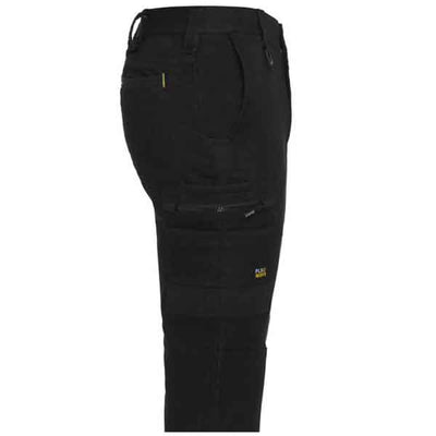Bisley Flex & Move Cuffed Pants Stretch Denim Cargo BPC6335 Black Side