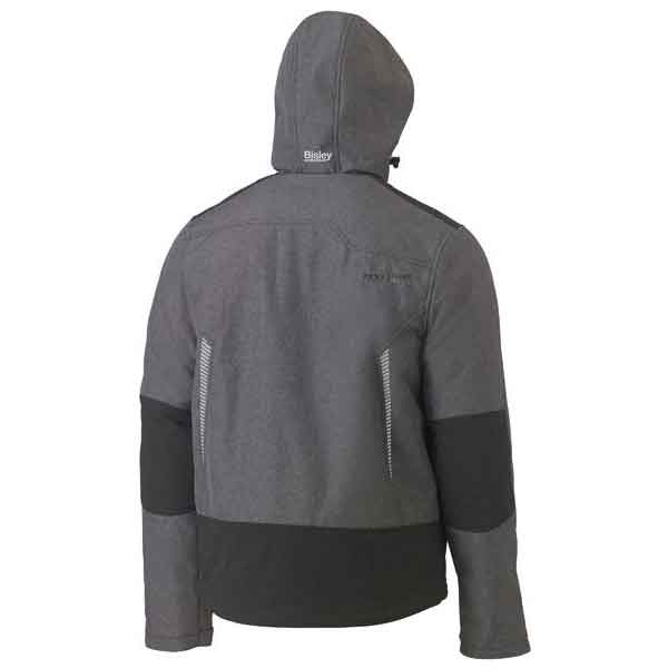 Workwear Bisley Flex and Move Jacket Shield BJ6937 Back hood up  view