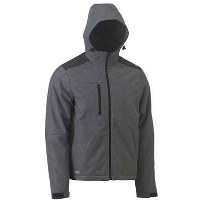 Workwear Bisley Flex and Move Jacket Shield BJ6937 Front Hood up view