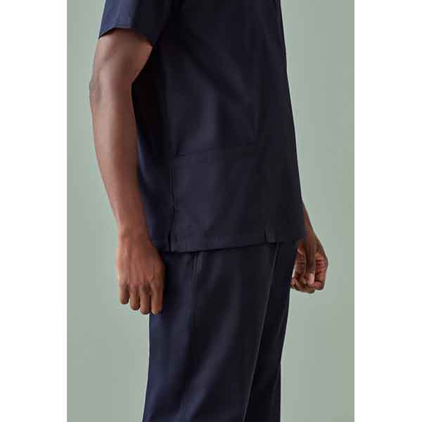 Biz Care Scrub Top Unisex Hartwell Reversible CST150US Midnight Navy Full SIde view