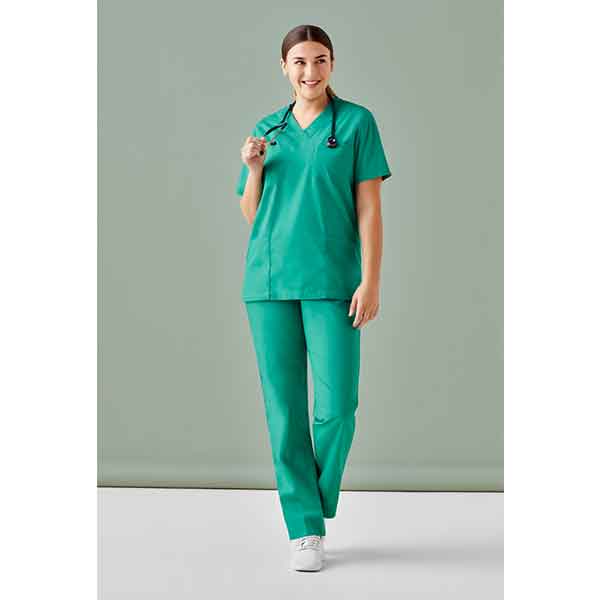 Biz Care Scrub Top Unisex Hartwell Reversible CST150US Surgical Green Full view