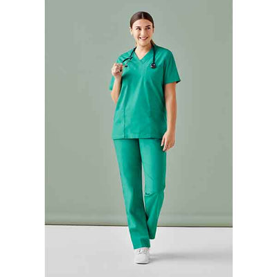 Biz Care Scrub Top Unisex Hartwell Reversible CST150US Surgical Green Full view