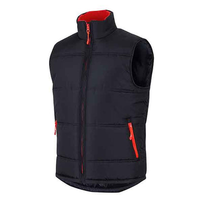 JBs Wear Puffer Vest Contrast 3ACV Black Red Side