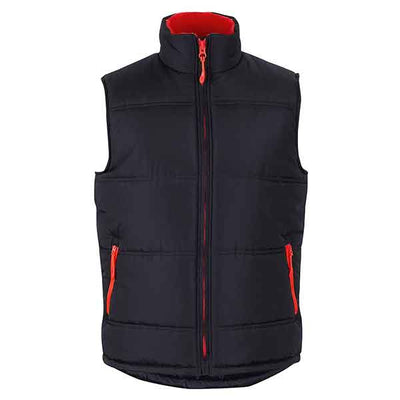 JBs Wear Puffer Vest Contrast 3ACV Black Red Front