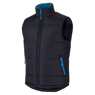 JBs Wear Puffer Vest Contrast 3ACV Black Aqua Side