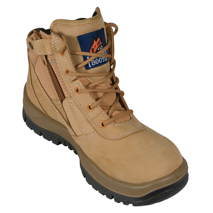 Work Boots - Mongrel Boots Zip Side Lace Up Boot