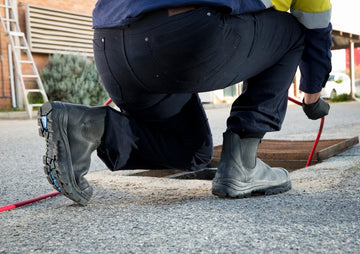 Steel Blue Hobart Elastic Side Steel Cap Work Boot