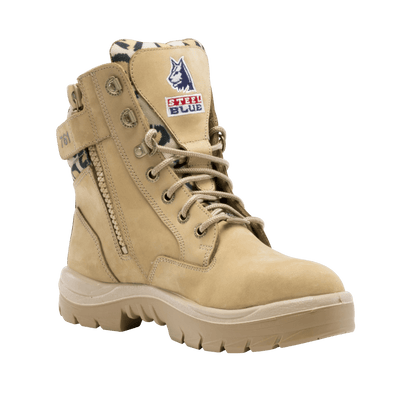 Steel Blue Southern Cross Ladies Steel Cap Zip Sided Safety Work Boots