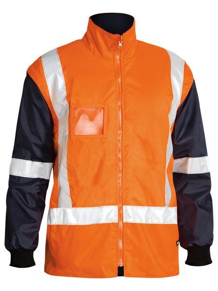 High Vis Clothing - Bisley Waterproof Jacket Day/Night Hi Vis Taped Rain 5 In 1 Combinations
