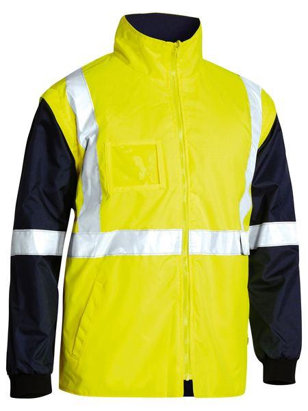 High Vis Clothing - Bisley Waterproof Jacket Day/Night Hi Vis Taped Rain 5 In 1 Combinations