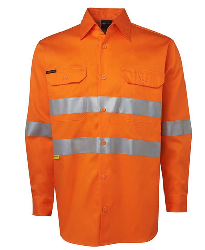 High Vis Clothing - JBs Wear Hi Vis Shirt Day Night Long Sleeve Light Weight Safety Shirt