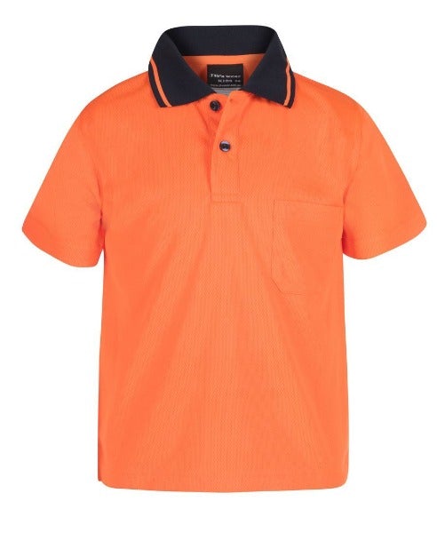 High Vis Clothing - JBs Wear Kids Hi Vis Polo Shirt Non Cuff Traditional Polo