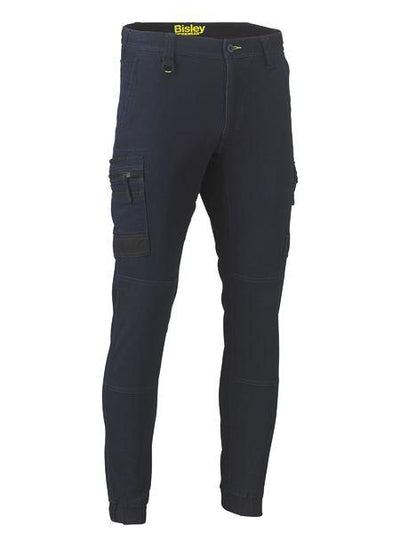 workwear - bisley flex move cuffed pants stretch denim cargo